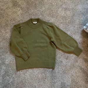 Madewell Puff Green Dot Sweater